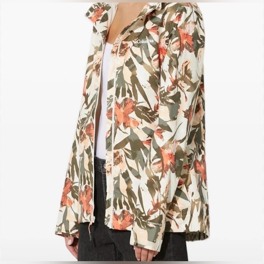 Columbia Women's Floral Rain Jacket - Size Large